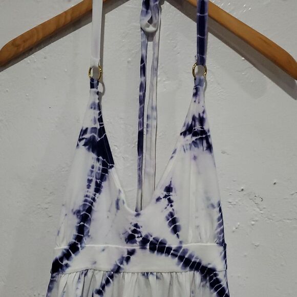 Victoria's Secret Supima Cotton Bra Tops Tie-Dye Halter Dress Size L - Picture 2 of 13